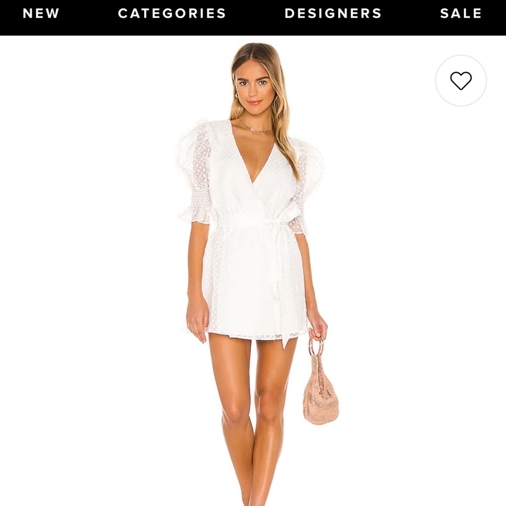 White wrap dress